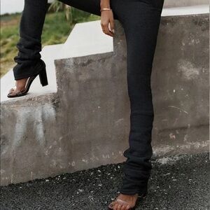 Black Stacked Sweatpants